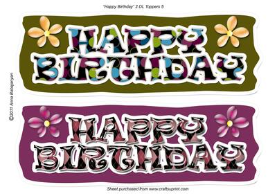 Happy Birthday 2 Dl Toppers 5