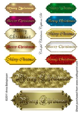 Colorful Christmas Captions Set