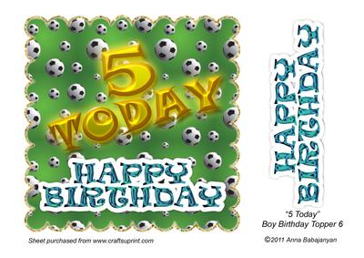 5 Today Boy Birthday Topper 6