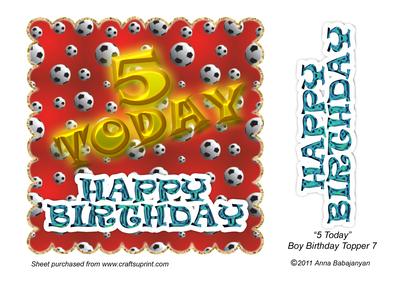 5 Today Boy Birthday Topper 7