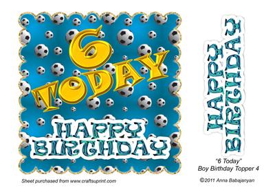 6 Today Boy Birthday Topper 4