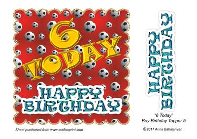 6 Today Boy Birthday Topper 5