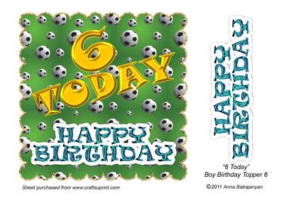 6 Today Boy Birthday Topper 6