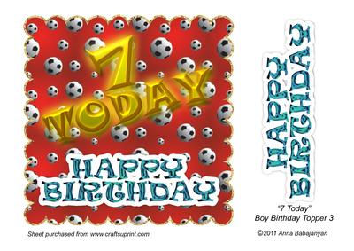 7 Today Boy Birthday Topper 3