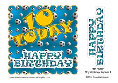 10 Today Boy Birthday Topper 1