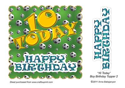 10 Today Boy Birthday Topper 2