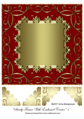 Swirly Frame with Embossed Center 1