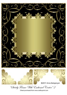 Swirly Frame with Embossed Center 2