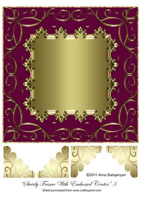Swirly Frame with Embossed Center 3