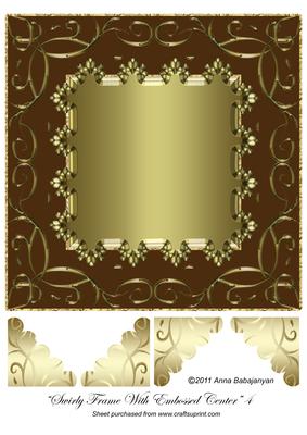 Swirly Frame with Embossed Center 4