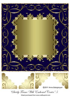 Swirly Frame with Embossed Center 5
