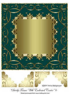 Swirly Frame with Embossed Center 6