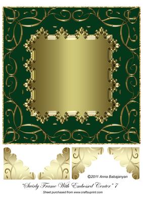 Swirly Frame with Embossed Center 7