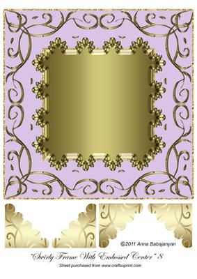 Swirly Frame with Embossed Center 8