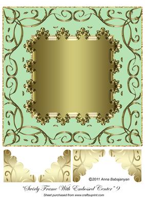 Swirly Frame with Embossed Center 9