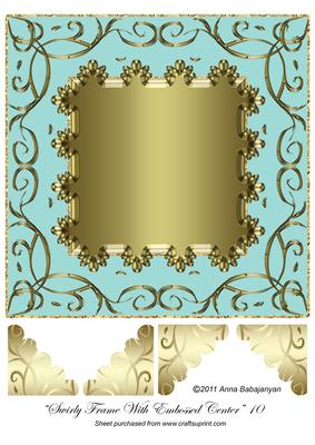 Swirly Frame with Embossed Center 10