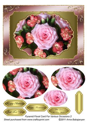 Pyramid Floral Card for Various Occasions 2