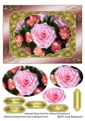 Pyramid Floral Card for Various Occasions 4