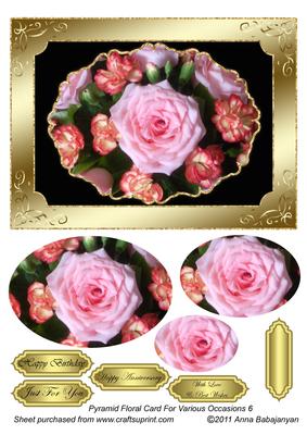 Pyramid Floral Card for Various Occasions 6