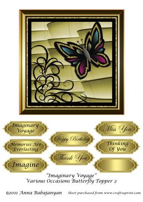 Imaginary Voyage Various Occasions Butterfly Topper 2