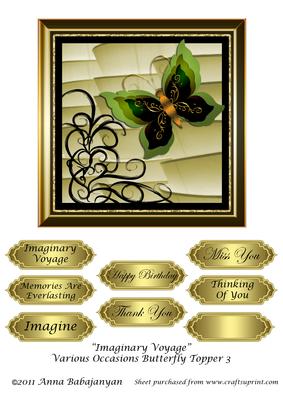 Imaginary Voyage Various Occasions Butterfly Topper 3