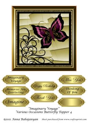 Imaginary Voyage Various Occasions Butterfly Topper 4