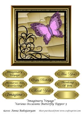 Imaginary Voyage Various Occasions Butterfly Topper 5