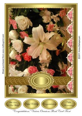 Congratulations Various Occasions Floral Card Front