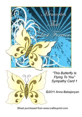 This Butterfly is Flying to You Sympathy Card 1