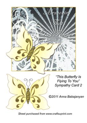 This Butterfly is Flying to You Sympathy Card 2
