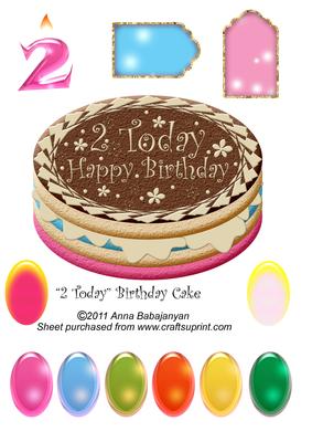 2 Today Birthday Cake