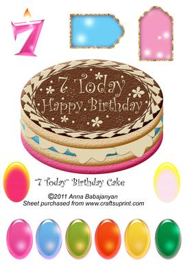 7 Today Birthday Cake