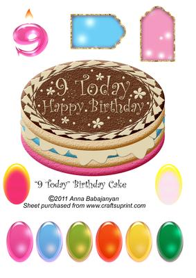 9 Today Birthday Cake