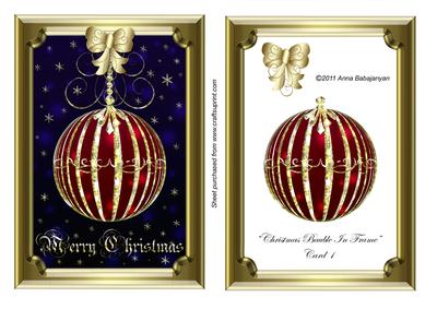 Christmas Bauble in Frame Card 1