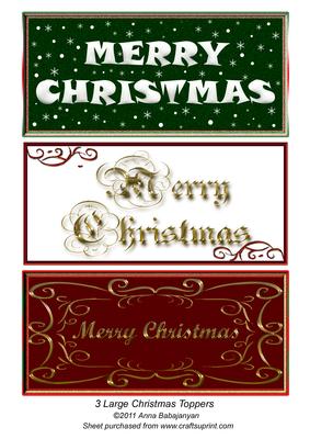 3 Large Christmas Toppers