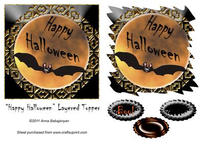 Happy Halloween Layered Topper