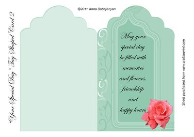Your Speical Day Tag Shaped Card 2