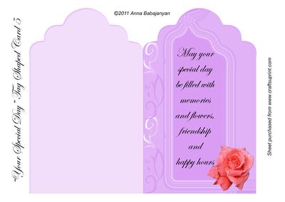 Your Speical Day Tag Shaped Card 5