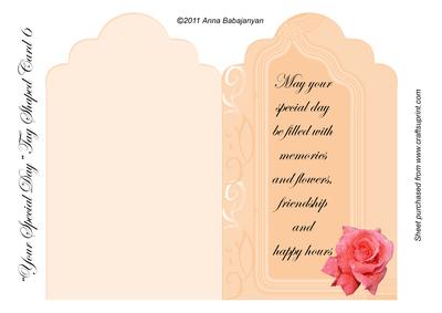 Your Speical Day Tag Shaped Card 6