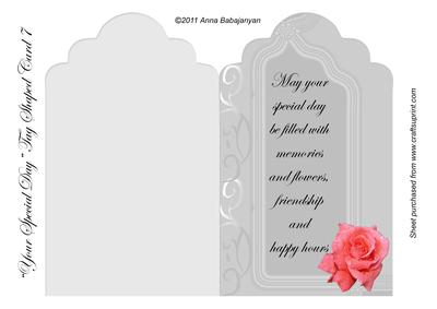 Your Speical Day Tag Shaped Card 7