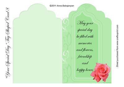 Your Speical Day Tag Shaped Card 8