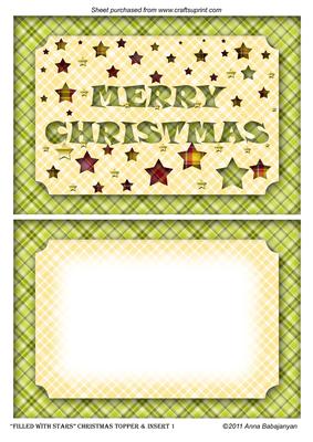 Filled with Stars Christmas Topper & Insert 1