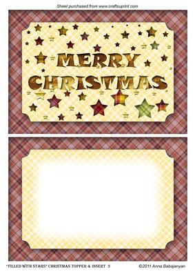 Filled with Stars Christmas Topper & Insert 3