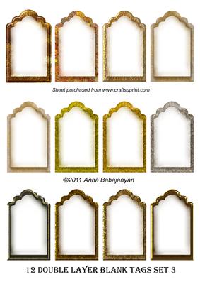12 Double Layer Blank Tags Set 3