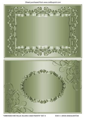 Embossed Metallic Blank Card Fronts Set 2