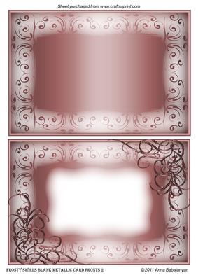 Frosty Swirls Blank Metallic Card Fronts 2