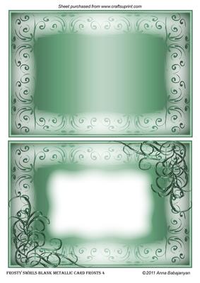 Frosty Swirls Blank Metallic Card Fronts 4