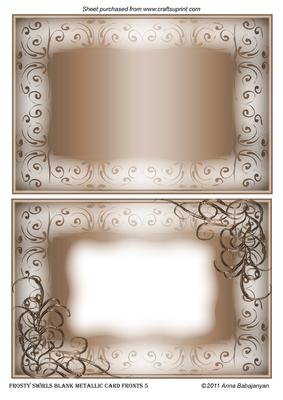 Frosty Swirls Blank Metallic Card Fronts 5