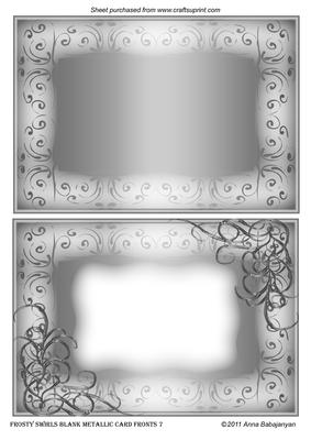 Frosty Swirls Blank Metallic Card Fronts 7