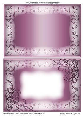 Frosty Swirls Blank Metallic Card Fronts 8